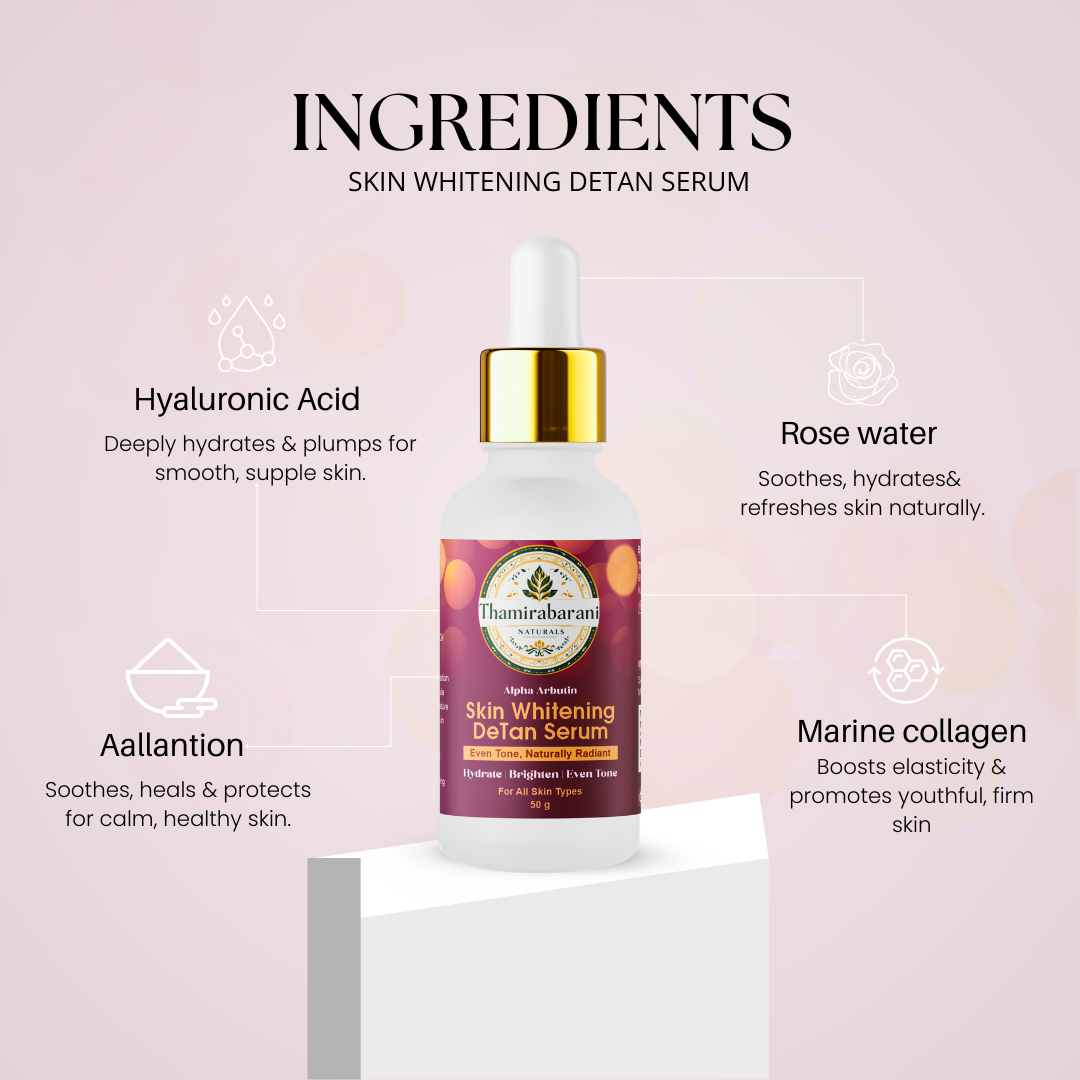 Thamirabarani Naturals Skin Brightening DeTan Serum